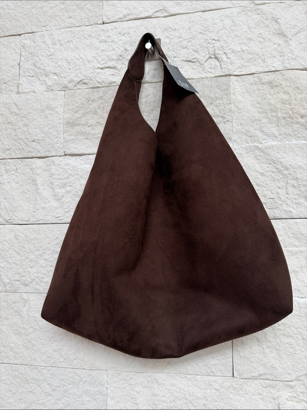 GAP Large Brown Suede Shoulder Bag